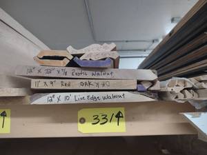 lot 331 image: Approx. 15 BF 44 Rustic Walnut & R...