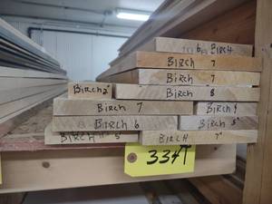 lot 334 image: Approx. 45 BF 1316 Select Birch...