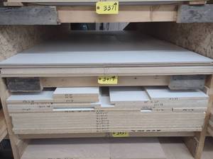 lot 341 image: 14 White 1 Sided Melamine MDF...