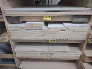 lot 343 image: 34 2 Sided White Melamine...