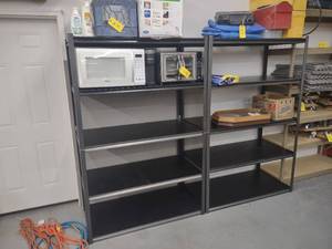 lot 376 image: (2) Steel Shelf Units, 48x24x72...