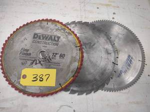 lot 387 image: (3) 12 Saw Blades...
