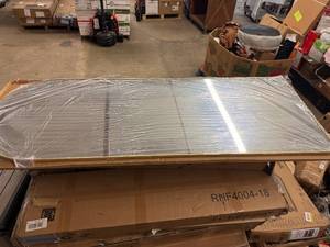 lot 17 image: Gold Colored Rounded Mirror