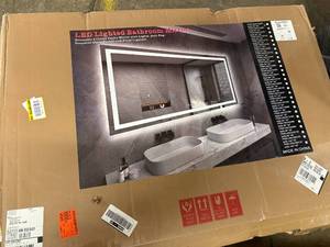 lot 30 image: 48 X 32 Led Lighted Bathroom Mirror
