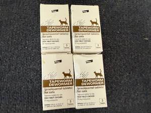 lot 48 image: 4 X 3Ct Packs Of Cat Tapeworm Dewormer