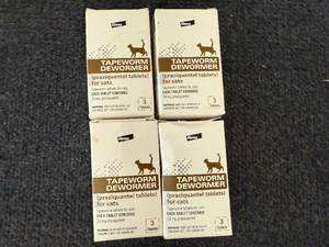 lot 50 image: 4 X 3Ct Packs Of Cat Tapeworm Dewormer