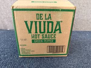 lot 145 image: 12 Bottles Of De La Viuda Green Pepper Hot Sauce