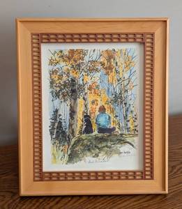 lot 126 image: BR - Jean Haefele Signed Print Best Friends Framed