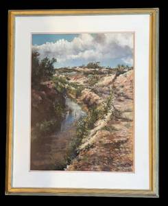 lot 79R image: FR - Afternoon Walk Original Framed Pastel by Iva Morris