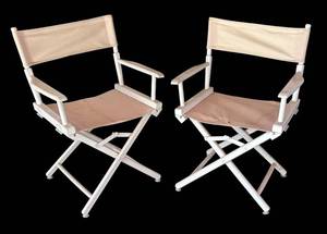 lot 136R image: G - Pair of Vintage Directors Chairs