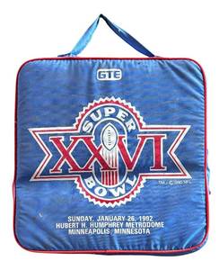 lot 138R image: G - Vintage Super Bowl XXVI Seat Pad Cushion