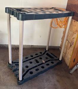 lot 161R image: G - Rubbermaid Long Handled Tool Organizer 37 Inch Tall