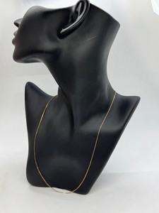 lot 19J image: 14K Gold 18 Inch Box Chain Necklace, 1.53 Grams