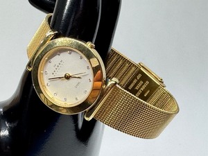 lot 20J image: Skagen Denmark Gold-Tone Stainless Steel Quartz Watch