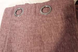 lot 45 image: Pair of Plum Grommet-Top Blackout Curtain Panels, 48x84 Inches Each