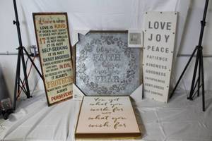 lot 50 image: Set of 4 Inspirational Wall Art and Signs