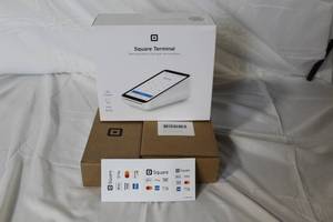 lot B-55 image: Square Terminal System with Hub, Receipt Paper Rolls and Accessories