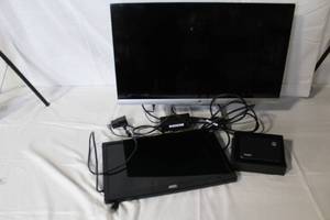 lot 63 image: HP 25es Monitor, AOC Display, and SENGERT External Hard Drive Lot