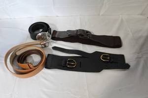 lot 69 image: Collection of 5 Fashion Belts with Assorted Buckles