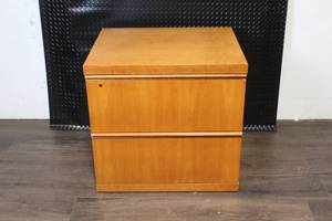 lot 123 image: Wood 2-Drawer Lateral File Cabinet