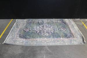 lot 133 image: Jewel Green 5x7 Area Rug with Oriental Pattern