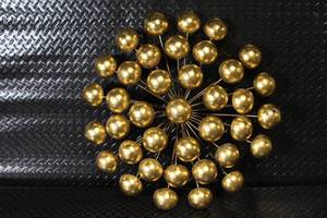 lot 147 image: Mid-Century Modern Gold Metal Atomic Wall Sculpture