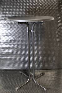 lot 148 image: Metal Bistro Table with Round Top and Black Base