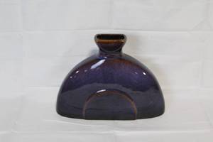 lot 183 image: Modern Ceramic Vase with Blue Glaze Finish