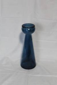 lot 185 image: Blue Glass Vase by Ecogreen 13 Inch Tall