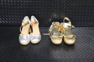 lot 206 image: Set of 2 Womens Wedge Sandals Vince Camuto & Man Made Size 9.5M