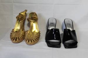 lot 226 image: Set of 2 Womens Wedge Heels BCBG Max Azria 9B and Marc Fisher 9M