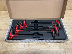 lot 36 image: FACOM MOD.84TZSA Module 7 Key 6 Sided T-Handle Ball Head Multi-Coloured