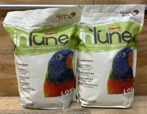lot 40 image: Intune Lory bird feed lot of 2