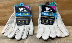lot 48 image: Wells Lamont Hydra Hyde Durable & Soft Leather M & L Gloves