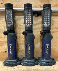 lot 76 image: Kobalt LED Portable Work Light K20LL-26AB lot of 3 Tool Only