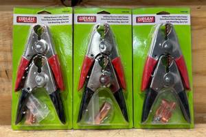 lot 80 image: Uriah 500Amp Booster Cable Clamps lot of 3