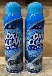 lot 81 image: Oxi Clean Glass-Foam Glass & Mirror Cleaner lot of 2