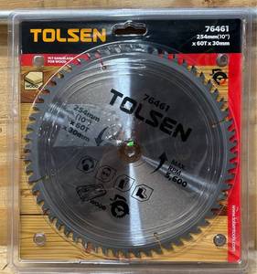 lot 96 image: TOLSEN Sawblade 76461 254mm(10) x 60T x 30mm