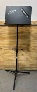 lot 105 image: On Stage Stands SM7211B Professional Grade Folding Orchestral Sheet Music Stand, Black