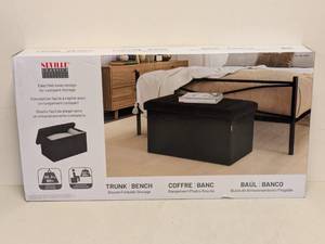 lot 43 image: SEVILLE CLASSICS TRUNKBENCH (BLACK)