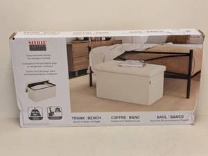 lot 44 image: SEVILLE CLASSICS TRUNKBENCH (CREAM)