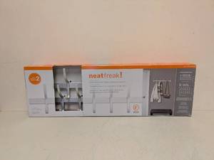 lot 45 image: NEATFREAK WALL MOUNTED HOOK AND TRACK SYSTEM