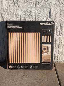 lot 53 image: NEW ARTIKA SONOLOK SOUND-ABSORBING SLATTED PANEL KIT (OAK AND BLACK)