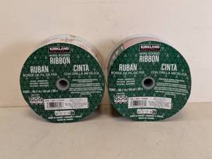 lot 150 image: (2) KIRKLAND SIGNATURE WIRE-EDGED RIBBON