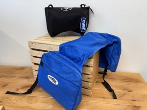 lot 20 image: New Polaris Under the Seat side fill Cargo Bag & Unused Katahdin Snowmobile Sport Saddlebag in Blue