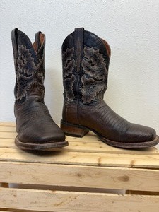 lot 35 image: Dan Post Mens Size 8.5D Hurst Lizard Leather Western Cowboy Boots