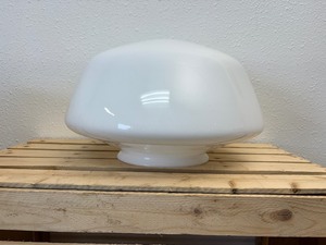 lot 61 image: Antique School House (out of St. Johns Wahpeton) Milk Glass Acorn Globe