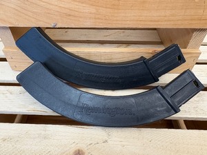 lot 66 image: 2 Pc Lot 2 filled Remington Model 597 .22 LR 30 round drum magazines