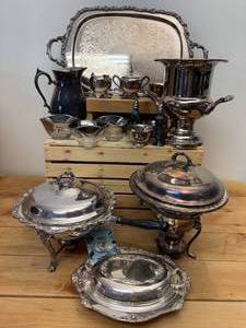 lot 37 image: Large Assorted Silver Plated Lot