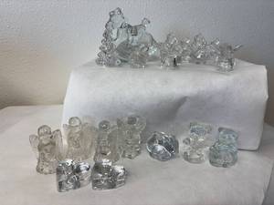lot 47 image: (16) Biedermann Assorted Mini Candle Holder  Collection - Angels, Birds, Hearts, Horses